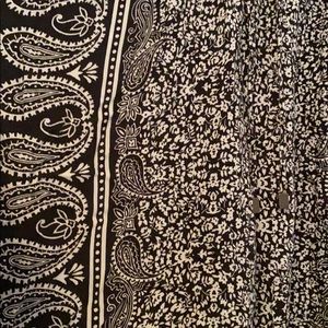 Black and White Flowy Pants